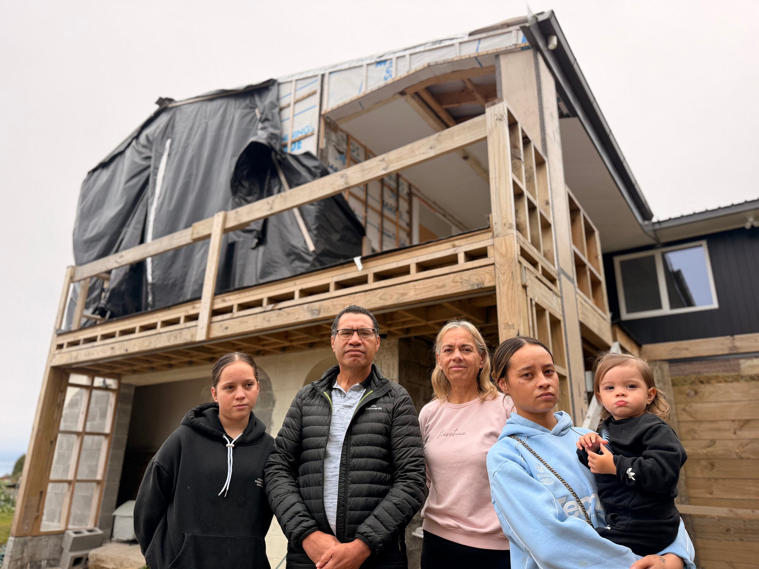 Builder collapse leaves Ngongotahā whānau freezing: More than $750K paid for an unlivable home
