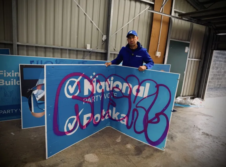 Respect Private Property – Minister Tama Potaka speaks out on sign vandalism