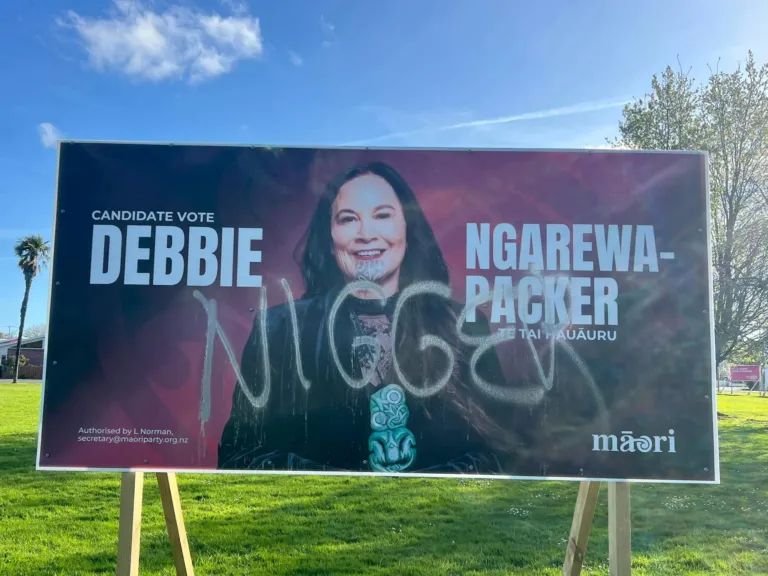 Double standards on display: Debbie Ngarewa-Packer calls out billboard vandalism